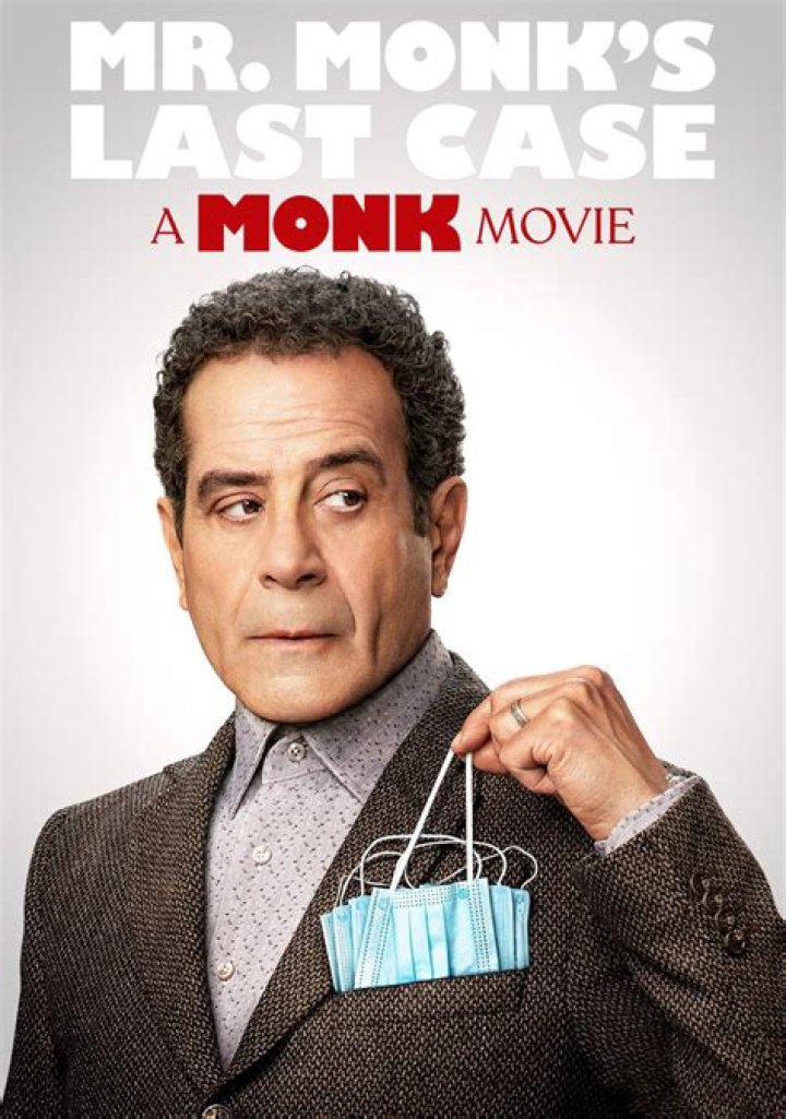 MR. MONK&rsquo;S LAST CASE: A MONK MOVIE &mdash; Pictured: (l-r) Traylor Howard as Natalie Teeger, Tony Shalhoub as Adrian Monk, Jason Gray-Stanford as Randy Disher, Ted Levine as Leland Stottlemeyer &mdash; (Photo by: Steve Wilkie/PEACOCK)